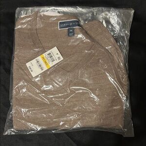 Karen Scott Womens V-Neck Tan Sweater